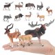thumbnail image 2 of Juego de figuras de animales salvajes, 9 piezas, PVC, Safari & Forest, 2 of 2