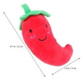 thumbnail image 5 of Eease New Dog Pet Puppy Plush Fruit Vegetable Sound Chew Squeaker Squeaky Plush Toys (Chilli), 5 of 5