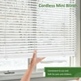 thumbnail image 4 of LUCKUP Cordless Mini Blinds Horizontal Venetian Blinds Vinyl Window Shades Light Filtering Privacy Room Darkening Blinds for Bedroom, Kitchen, Office, 44" W X 64" H, White, 4 of 6