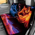 thumbnail image 2 of CHAQLIN Fire Ice Wolves Case Rear Bench Seat Covers with SUV Car, Non-Slip Stretch Car Seat Covers(Set of 2), 2 of 4