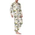thumbnail image 2 of Fotbe Transportation Cartoon Pijama de Hombre con Estampado de Manga Larga, Conjunto de 2 Piezas, Ropa de Dormir Suave y Cómoda con Bolsillos-Large, 2 of 7
