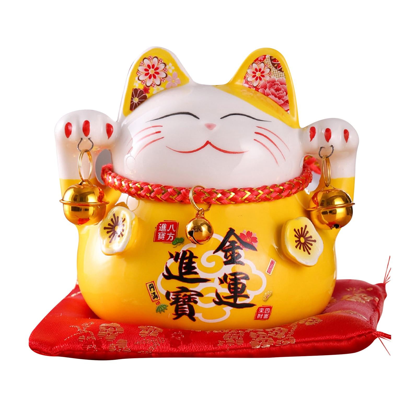 Piggy Bank Figurine Decor Ceramic Money Box for Home Golden 4inch