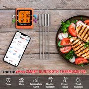 ThermoPro 650 ft Bluetooth Meat Thermometer with 4 Color-Coded Probes, Wireless Meat Thermometer