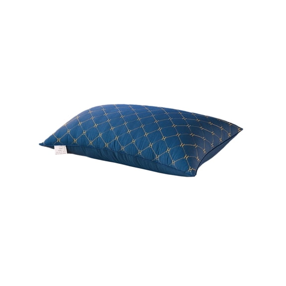 Qholemyo Embroidered Brushed Fabric Pillow Hotel Quality Bed Pillows For Sleeping Home Goods Quilted Solid Color Headrest Core