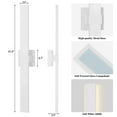 thumbnail image 5 of Modern LED Wall Lights White Outdoor Linear Lighting Fixtures for Garden Exterior Wall Sconce Wall Mount Lighting for Porch Patio Garage Door 47.2 Inch, 5 of 8