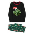 thumbnail image 3 of Christmas Pajamas for Family Long Sleeve Cartoon Elf Hat Print Tops + Cartoon Pants Set Winter Sleepwear, 3 of 10