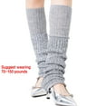 thumbnail image 3 of Sparkling Sequined Patchwork Ribbed Knit Boot Cuff Vintage Stretch Long Leg Warmers Leg Cover for Women Party Dance, 3 of 9