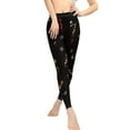 thumbnail image 2 of DISNIMO Snowflake Musical Note Print Yoga Pants Leggings Tummy Control Workout Leggings, High Waisted Yoga Pants for Workout Sport, Black, 3XL, 2 of 6