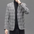 thumbnail image 2 of Vedolay Men's 2023 Jackets Men's Casual Lapel Single Long Sleeve Office Work Suit Jacket,Gray L, 2 of 5