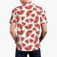 thumbnail image 4 of Balery Hand Drawn Watermelon Printed Men’s Short Sleeve Polo Shirt, Midweight Men's Shirt,Golf Polo shirts -Large, 4 of 9