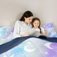 thumbnail image 5 of jejeloiu Tie Dye Galaxy Full Size Comforter Sets,Multicolor Stars Glitter Print Bedding Sets For Teens Reversible 3pcs, 5 of 8