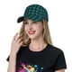 thumbnail image 5 of Fotbe Teal On Black Plaid Gorro Clásico de Béisbol, Gorra Ajustable con Broche Snapback, Gorro de Exterior de Algodón Suave, 5 of 6