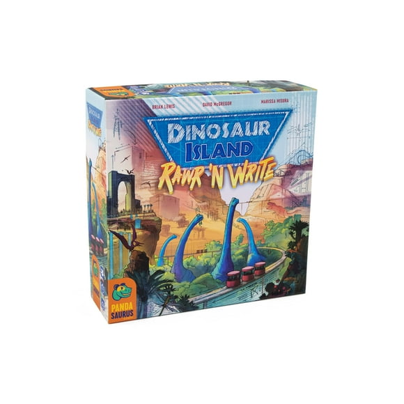 Pandasaurus Games Dinosaur Island: Rawr ‘n Write - Strategy Board Game - Game for Adults, Family-Friendly Board Games - 30 Mins, 1-4 Players, Ages 14+