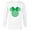 White, variant on Disney Minnie Mouse Green 4-Leaf Clovers St. Patrick's Day - Long Sleeve T-Shirt for Men - Customized-White