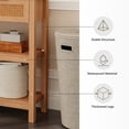thumbnail image 3 of LAUSAINT HOME Modern Console Table, 32" Tall Natural Finish Table with 3 Drawers and Storage Shelves, 3 of 8