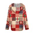 thumbnail image 6 of Women's Fashion Christmas Print Casual Zip-Up Long-Sleeve Hooded Jacket, for Outdoor Activities and Daily Use,Multicolor,S, 6 of 6