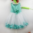 thumbnail image 4 of inhzoy Kids Girls Tulle Rose Floral Petals Flower Girl Dress, 4 of 5