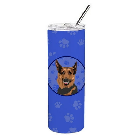 

Caroline s Treasures WDK1101TBL20 German Shepherd Red Sable Stainless Steel 20 oz Skinny Tumbler Blue 20 oz