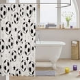 thumbnail image 3 of Manfei Football Sports Shower Curtain 72Wx78L, Cartoon Stars Bath Curtain, Cream Black, 3 of 5