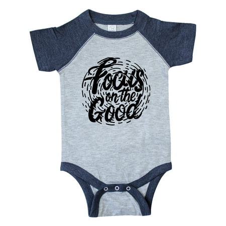 

Inktastic Inspirational Quote Focus on the Good in Black Text Gift Baby Boy or Baby Girl Bodysuit