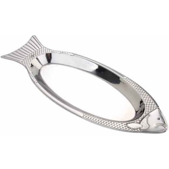Fish-Shaped Steamed Fish Plate, Stainless Steel Creative Serving Platter for Kitchen, Ideal for Home Dining and Restaurant Use