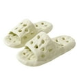 thumbnail image 5 of XUNKUSGA Slippers for Women Comfortable Breathable Hollow Shower Shoes with Drain Holes Soft Comfort Non-Slip Shower Slippers Soild Color Thickened Sole Cloud Slides for Women Green, 5 of 5