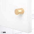 thumbnail image 3 of Ilyapa Brushed Gold Kitchen Cabinet Knobs - Minimalist Cylindrical Whistle Knob Handles - 10 Pack of Kitchen Cabinet Hardware, 3 of 7