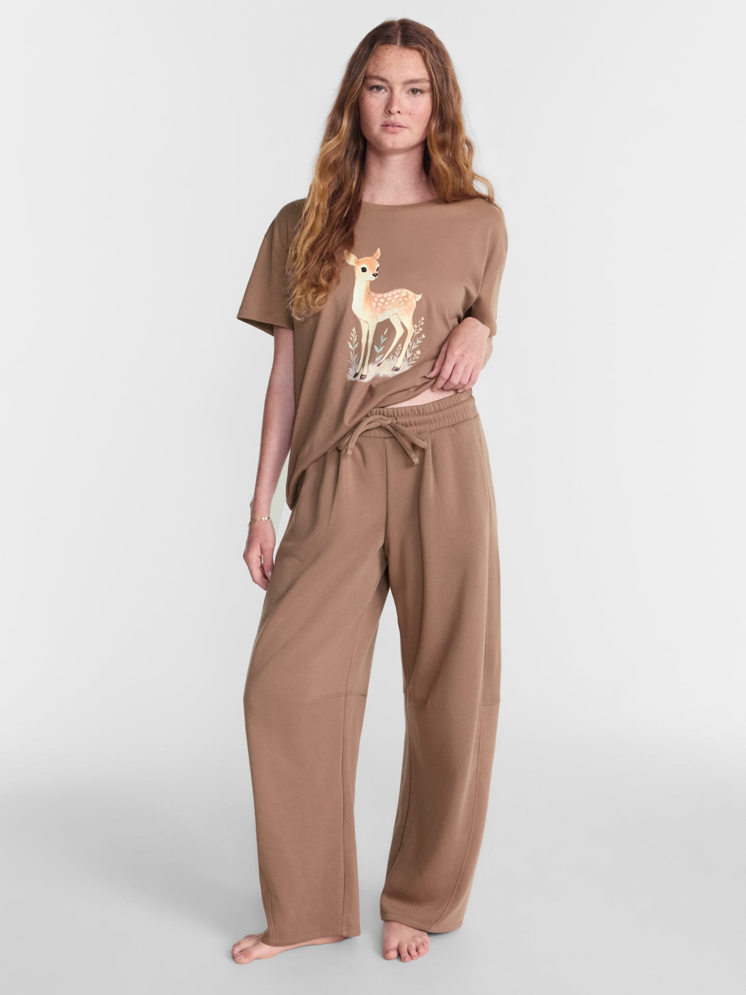 No Boundaries Soft Sleepwear Pants, 31" Inseam, Women’s and Women’s Plus XXS-3X