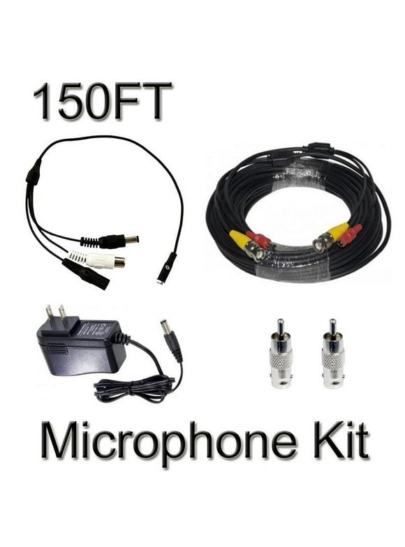 BlueCCTV CCTV Microphone Kits for Q-SEE, Swann Any Surveillance DVR Security Systems 150F