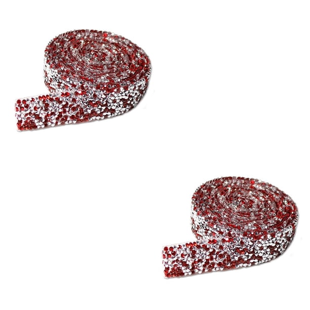 Pegatinas Billuyoard Bling Tape Trim Decoración Apliques Craft Tipo 4 2.5cm 2piezas