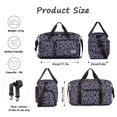 thumbnail image 4 of Bolsa de lona de gimnasio FIORETTO para mujer, color gris leopardo, 37 L de capacidad, 4 of 6