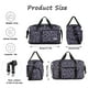 thumbnail image 4 of Bolsa de lona de gimnasio FIORETTO para mujer, color gris leopardo, 37 L de capacidad, 4 of 6