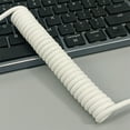 thumbnail image 3 of Cable De Aviador Conector de aviación Tejido tipo C a USB Teclado mecánico Cable de aviador (Blanco), 3 of 7