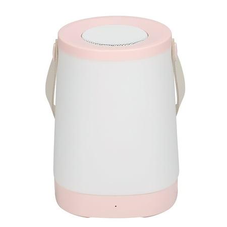 

Multi-Function Colorful Night Light with Music Speaker/Radio Mode Outdoor Camping Lamp Bluetooth-Compatible Pink