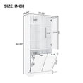 thumbnail image 3 of Bathroom Storage Cabinet with 2 Laundry Hamper, Wooden Bathroom Pantry Cabinet with 1 Cabinet and 4-Layer Shelves for Living Room, Black, 3 of 9
