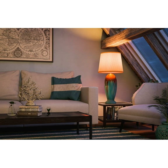 Tucson Ceramic Table Lamp - Teal