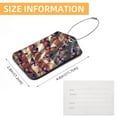 thumbnail image 5 of Square PU Leather Luggage Tags - 2 Pack with Privacy Cover and Stainless Steel Ring - Suitable for Travel, Backpack, Handbag - Suitcase Tags, Travel Tag American Flag Butterfly, 5 of 7