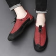 thumbnail image 5 of Mens Casual Loafers Non-slip Outdoor Lightweight Retro Walking Shoes Minimalist Business Office Moccasins Red 11 US, 5 of 7