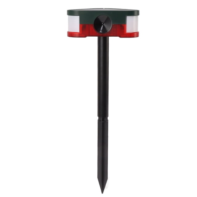 Detector de movimiento Repelente de animales, Alarma solar repelente de animales Alarma solar repelente de animales Alarma de luz de sonido solar Diseño elevado