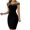 Black, variant on ICHUANYI New Trending Womens Casual Solid Slim Elegant Deep V Neck Sleeveless Backless Zipper Long Dress Fashion Cloth 2024