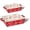 11.4"+8.5"Christmas Red, variant on Casserole Dishes for Oven, Ceramic Baking Dishes for Oven Set of 2, Lasagna Pan Deep, Baking Pan Set Square Casserole Dish Set with Handles for Baking,  Red(11.4+8.5inch) Christmas