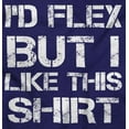 thumbnail image 2 of Flex But Like This Funny Gym Exercise Womens Slim Fit Graphic Tee Brisco Brands L, 2 of 5