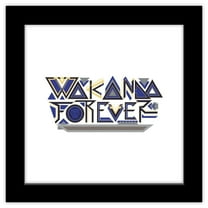 Gallery Pops Marvel Black Panther: Wakanda Forever - Wakanda Forever Text Wall Art, Black Framed Version, 12" x 12"