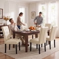 thumbnail image 3 of Vyrox Dining Chairs Set of 2, PU Leather Tufted High Back Parsons Chairs for Kitchen Dining Room，Beige, 3 of 7