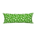 thumbnail image 1 of EREHome White Shamrocks On Green Background Pattern Pillow Cover Body Pillowcase Pillow Protector 20x60 Inch, 1 of 1