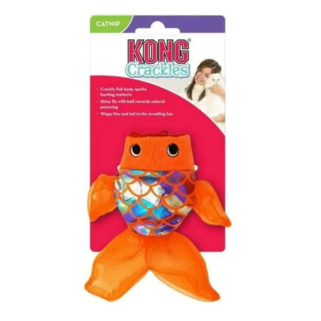 UPC: 0035585459271 | KONG Crackles Gulpz Catnip Toy Orange