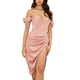thumbnail image 1 of Txlixc Vestido de fiesta de color sólido para mujeres, vestido midi de cintura alta sin tirantes Txlixc  moda, 1 of 9