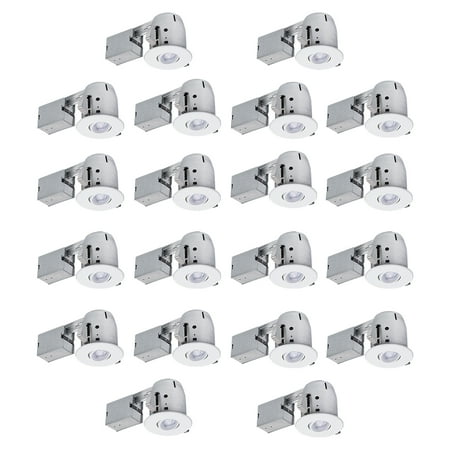 Globe Electric 4 in. White Recessed Lighting Kit (20-Pack), 90948