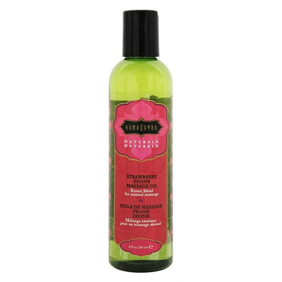 Naturals Massage Oil - Strawberry Divine 8 Fl Oz