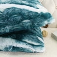 thumbnail image 4 of Home Soft Things Jacquard Faux Fur 2 Piece Throw Pillow Cover Set - Deep Teal - 14" x 26", 4 of 7